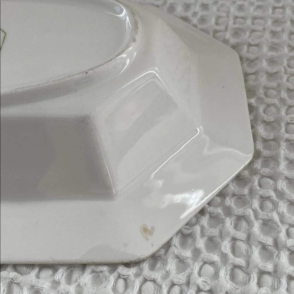 INDEPENDENCE IRONSTONE Vintage White Farmhouse Vegetable Serving Dish 9” x 6”